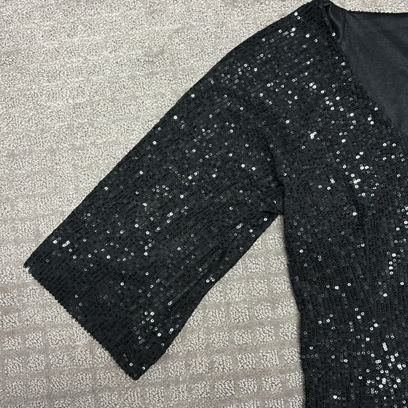 Chaser Tulip Licorice Black Sequin Mini Dress Size Small - Picture 6 of 9